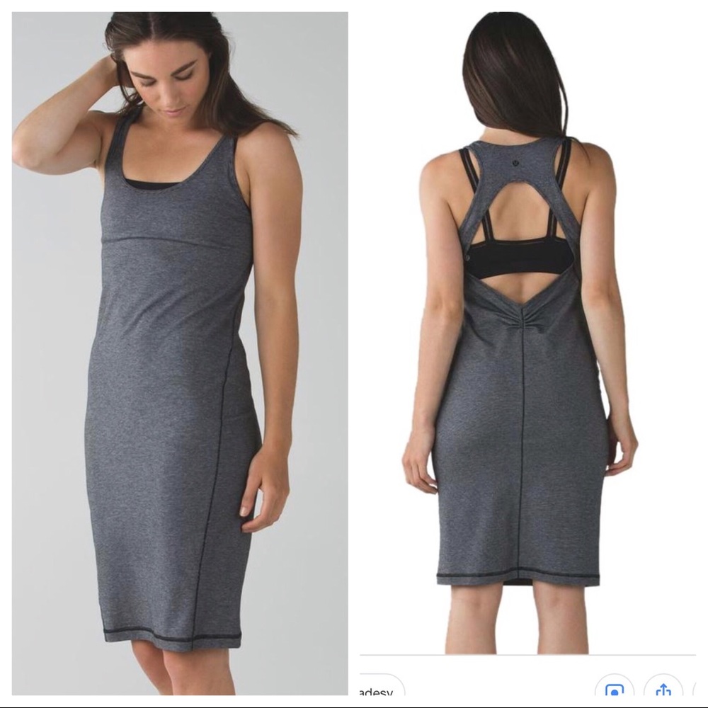 LULULEMON Go For it Dress 8 stripes gray euc